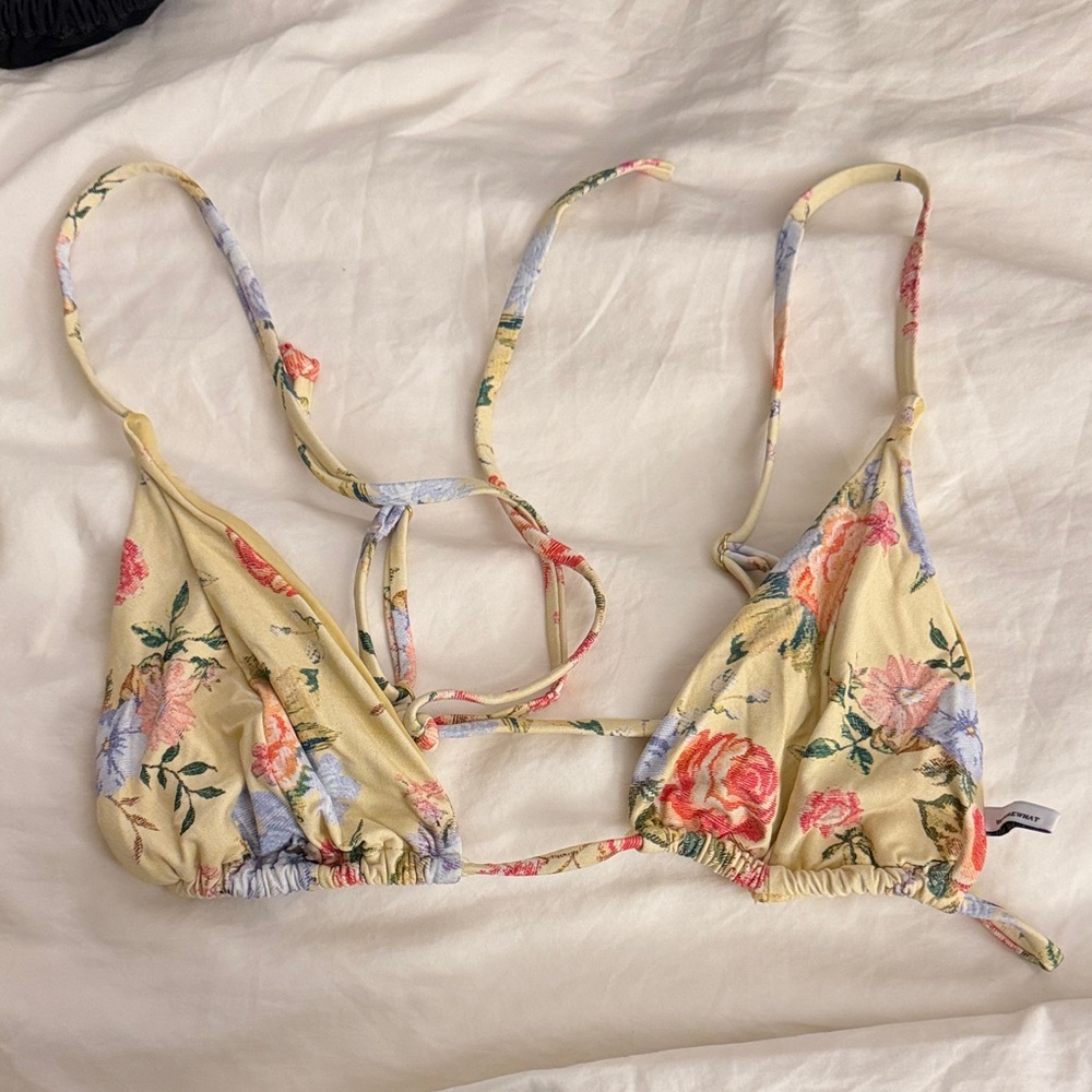 WeWoreWhat: Yellow Floral Triangle bikini top